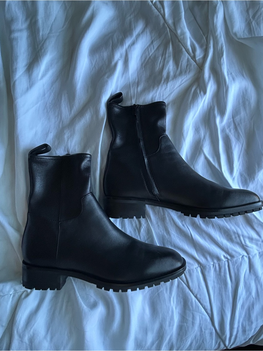 Loeffler Randall Black Leather Ankle Boots
